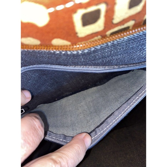 Bogolan de Woodin Tote Bag African Mud Cloth With Leather Straps - Picture 12 of 12